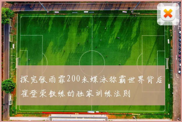 探究张雨霏200米蝶泳称霸世界背后崔登荣教练的独家训练法则